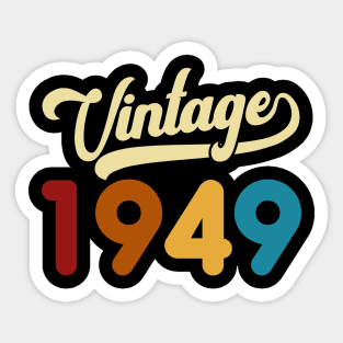 1949 Vintage Gift 71st Birthday Retro Style Sticker